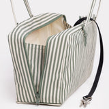 Baggu Medium Nylon Bowler Bag - Sage Stripe