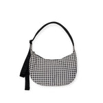 Baggu Medium Nylon Crescent Bag - Black & White Gingham