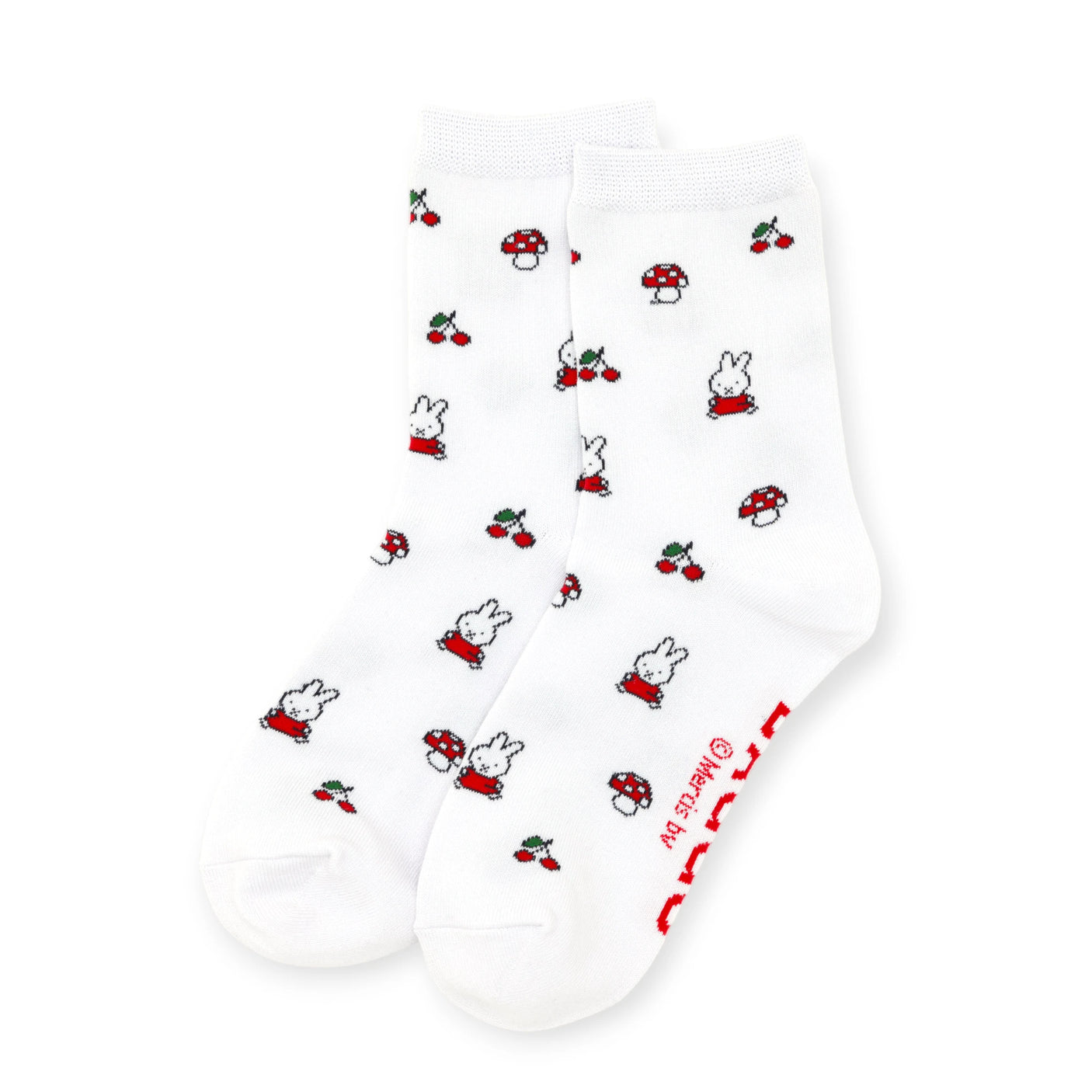 Miffy x Baggu Crew Sock - White