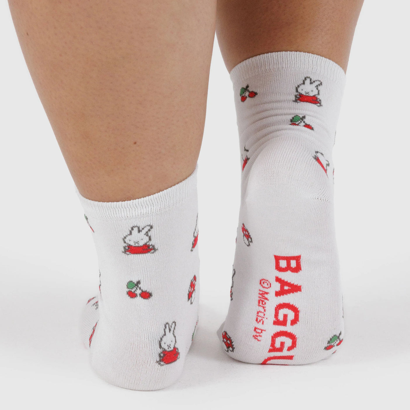 Miffy x Baggu Crew Sock - White