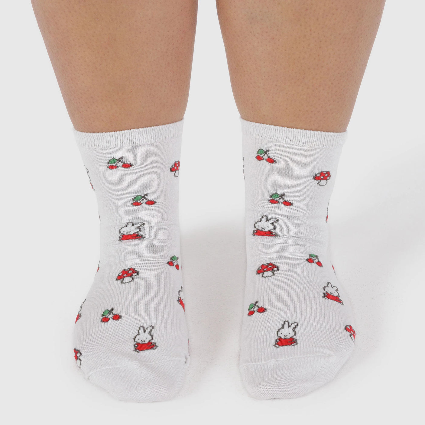 Miffy x Baggu Crew Sock - White