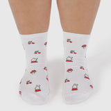 Miffy x Baggu Crew Sock - White