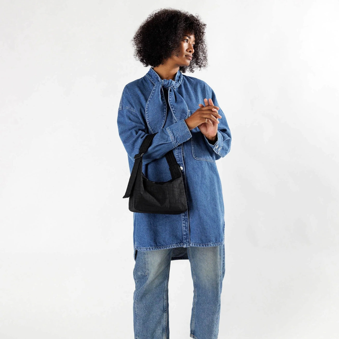 Baggu Mini Nylon Shoulder Bag - Black