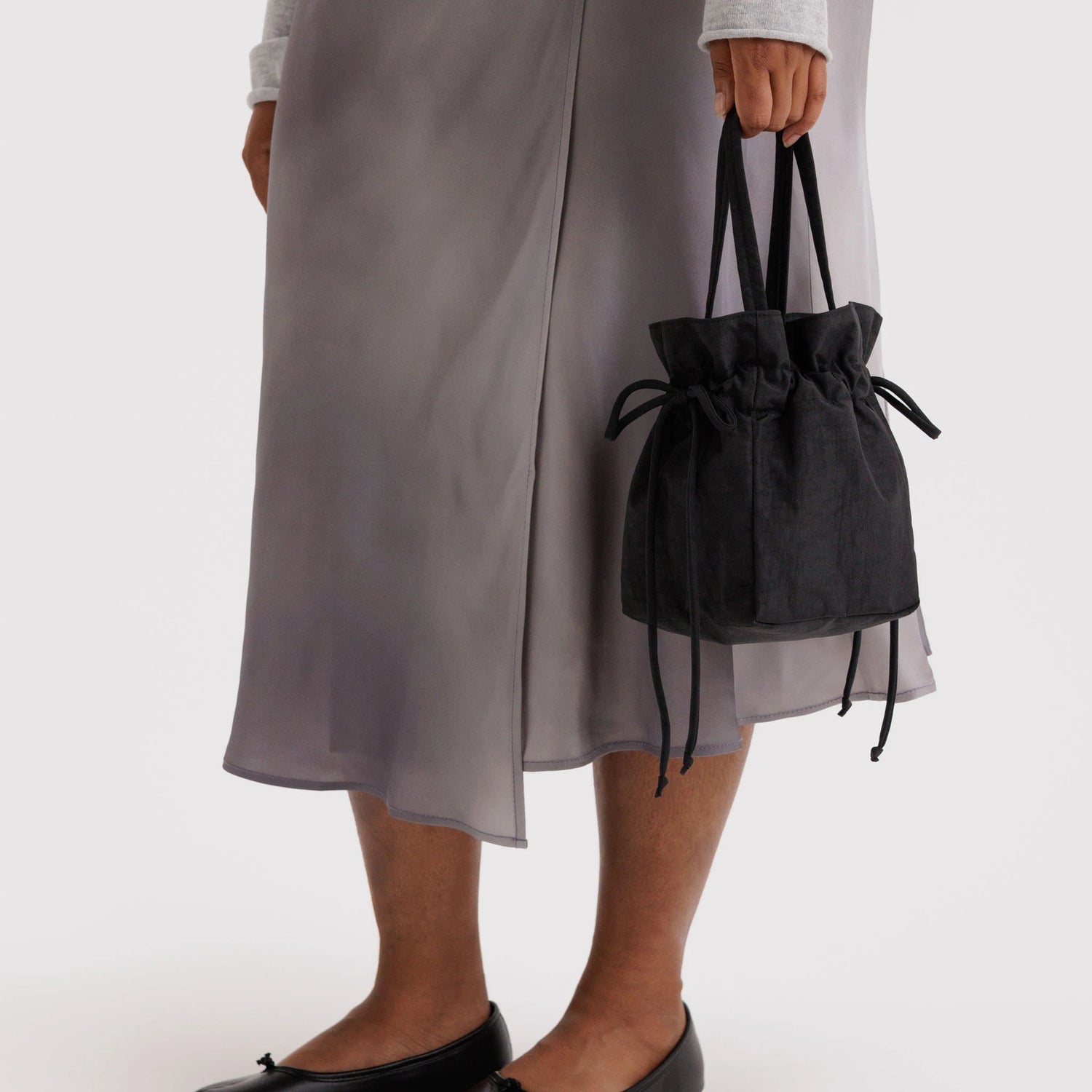 Baggu Nylon Drawstring Bag - Black