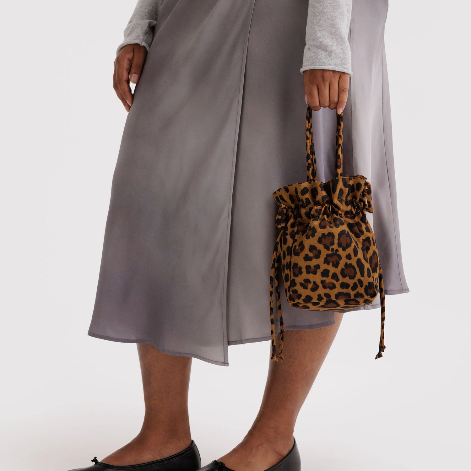 Baggu Nylon Drawstring Bag - Leopard