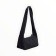 Baggu nylon meringue bag in black, slouchy tote with wide handles