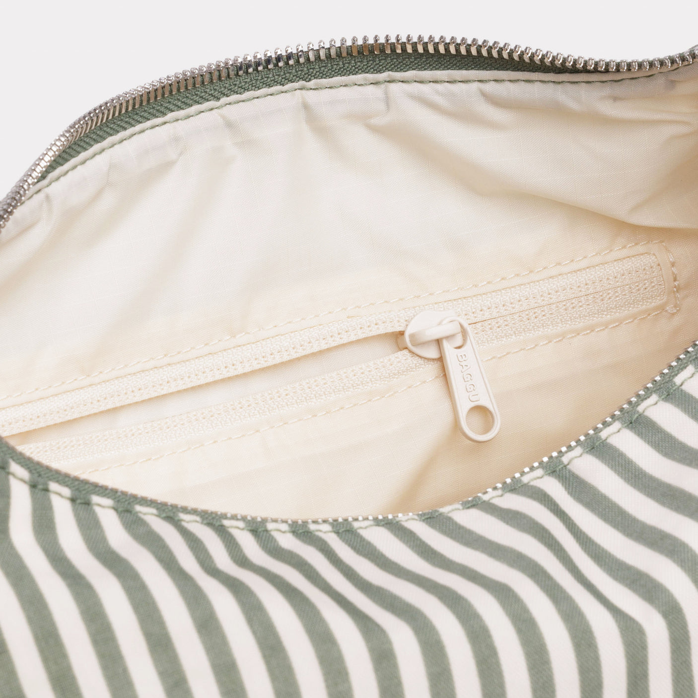 Baggu Nylon Meringue Bag - Sage Stripe