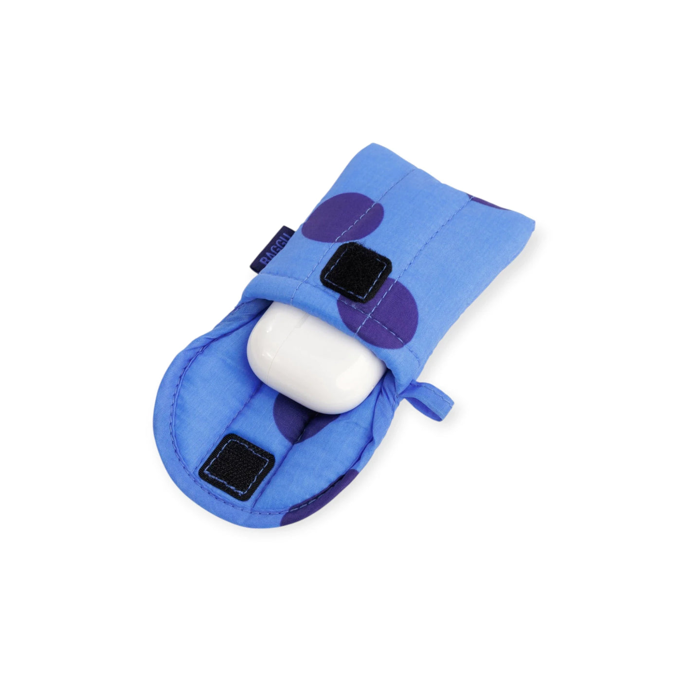 Baggu Puffy Earbuds Case - Blue Polka Dot