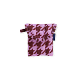 Baggu Puffy Earbuds Case - Pink Houndstooth