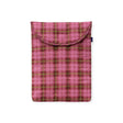 Baggu puffy 13–14 in laptop case, pink plaid with snap flap and quilted padding