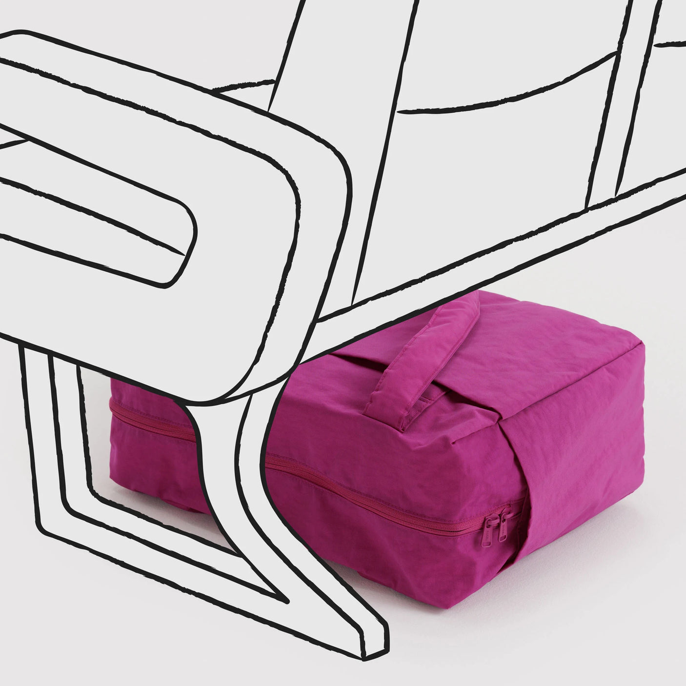 Baggu Small Cloud Carry-on - Deep Fuchsia