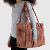 Baggu Small Cloud Carry-on - Tan Houndstooth