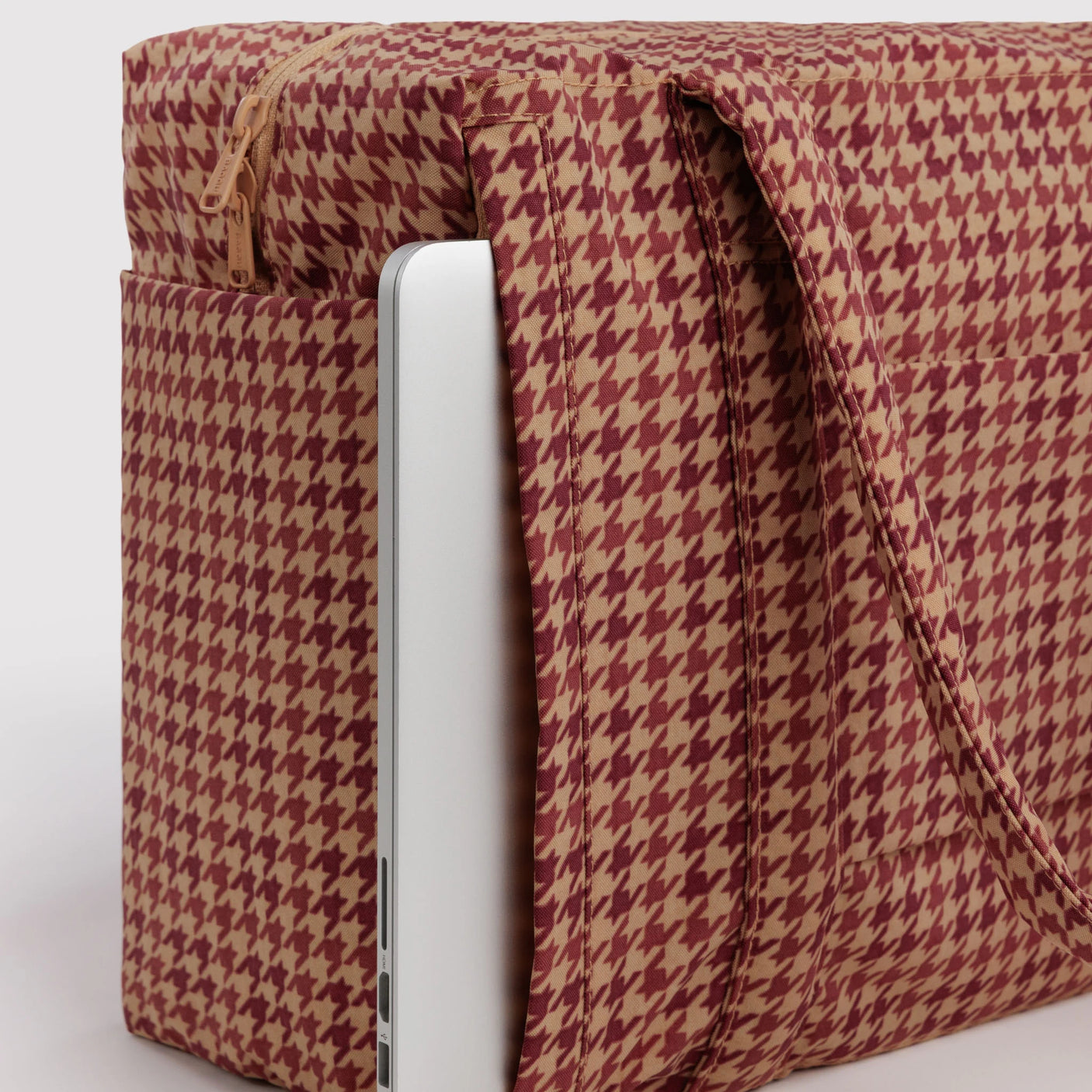 Baggu Small Cloud Carry-on - Tan Houndstooth