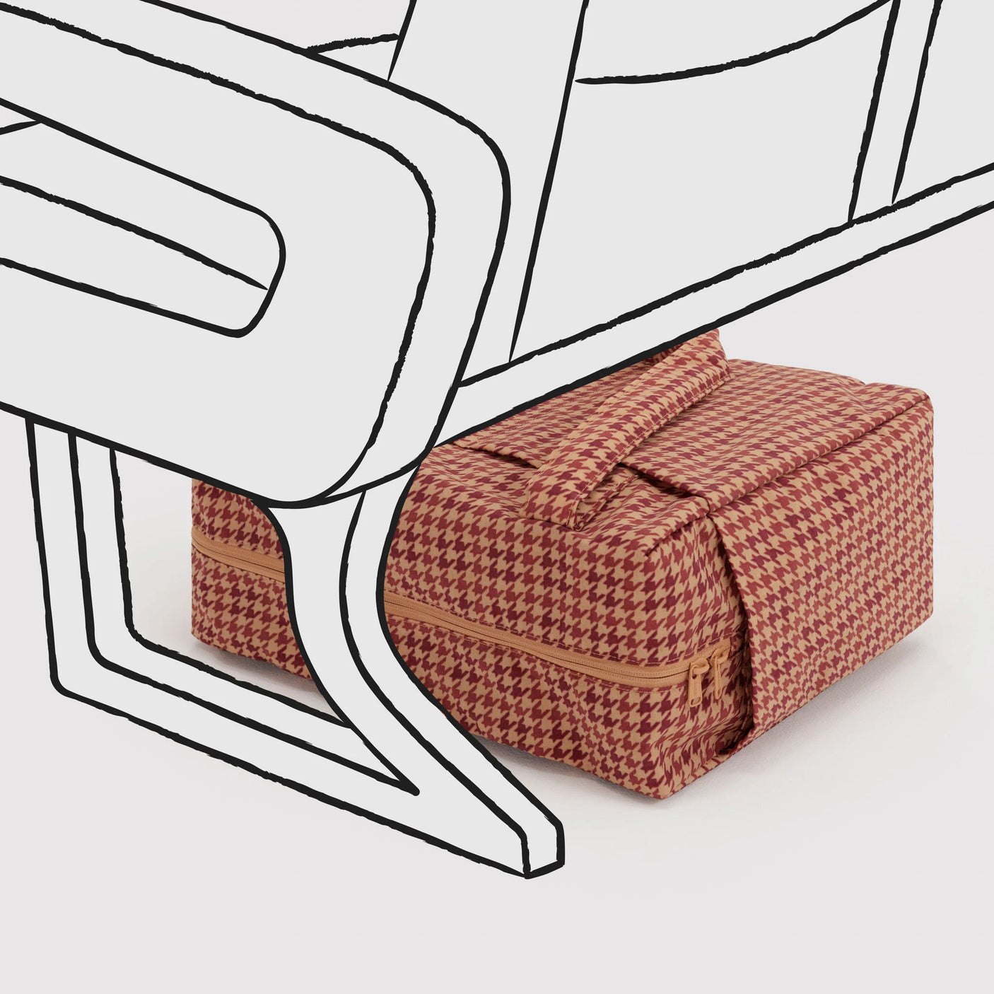 Baggu Small Cloud Carry-on - Tan Houndstooth