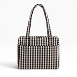 Baggu Small Cloud Carry-on - Black and Cream Gingham