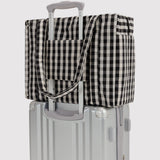 Baggu Small Cloud Carry-on - Black and Cream Gingham