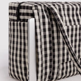 Baggu Small Cloud Carry-on - Black and Cream Gingham