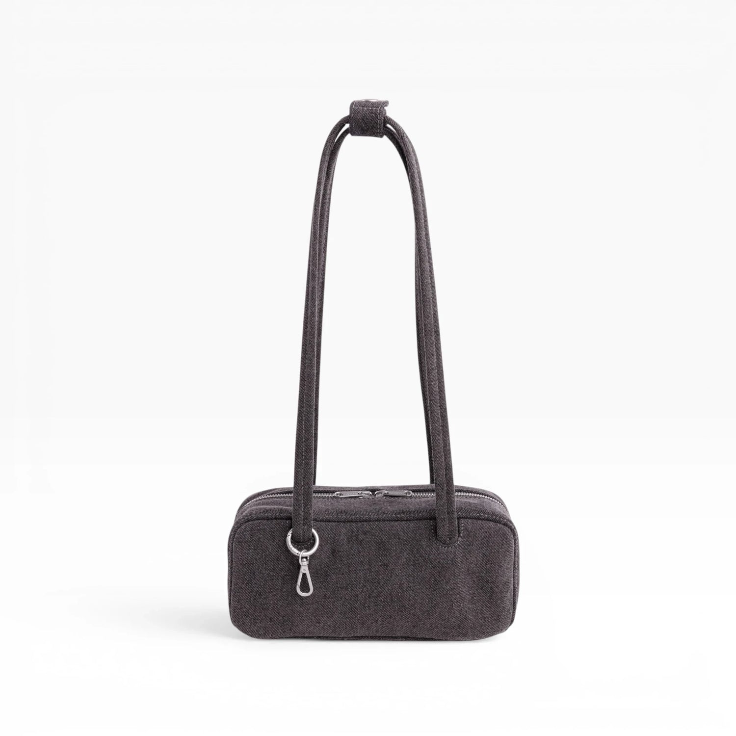 Baggu Small Denim Bowler Bag - Washed Black