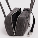 Baggu Small Denim Bowler Bag - Washed Black
