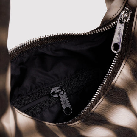 Baggu Small Nylon Meringue Bag - Blurred Gingham Brown