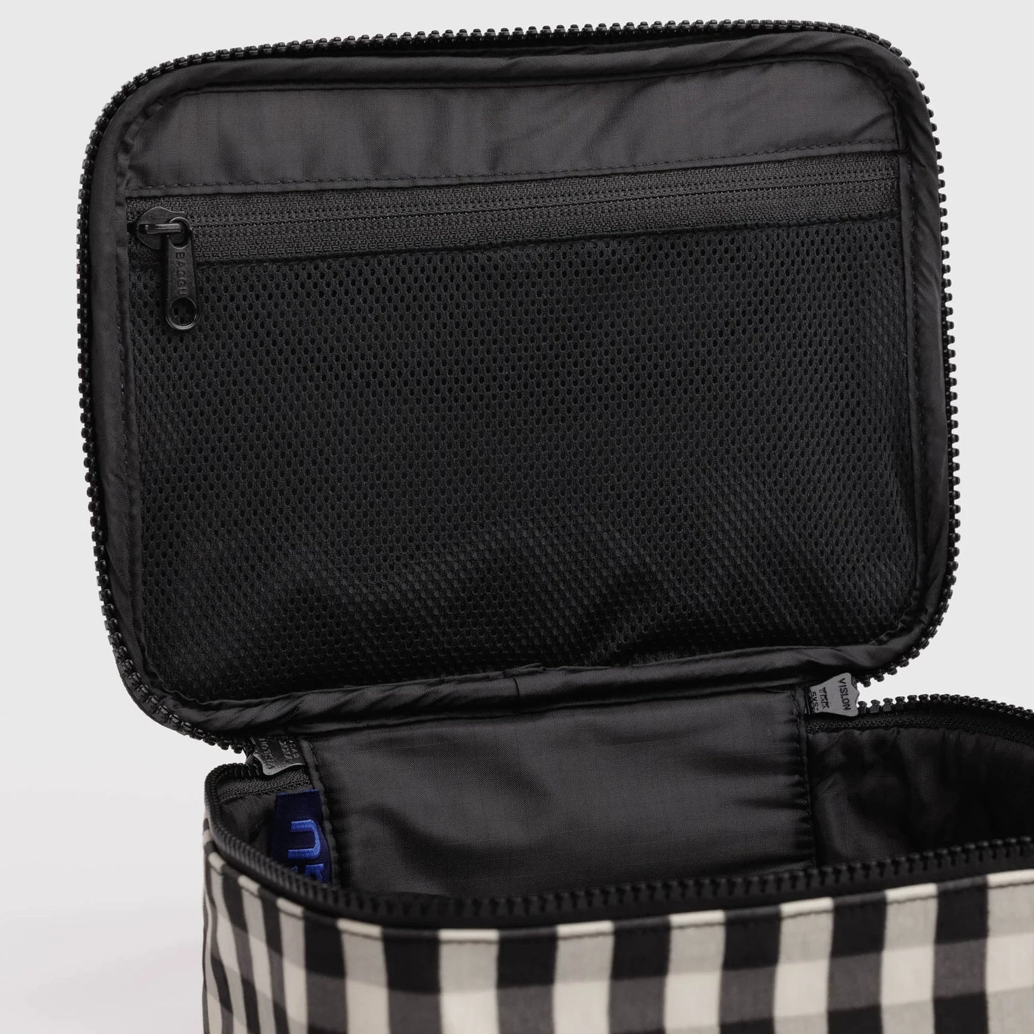 Baggu Small Cosmetic Case - Black & Cream Gingham