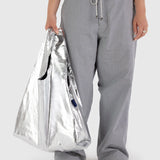 Baggu Standard Reusable Bag - Metallic Silver