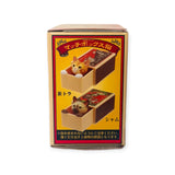 Box featuring illustrations of playful kitty cats peeking out of matchbox-style containers, embellished with Japanese text—offering a delightful Cat in a Matchbox Blind Box experience reminiscent of a whimsical surprise by Kitan Club.