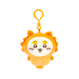 Orange Chiikawa pyjama plush keychain with cute face and top hanging loop