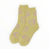 Baggu Crew Socks - Straw Happy