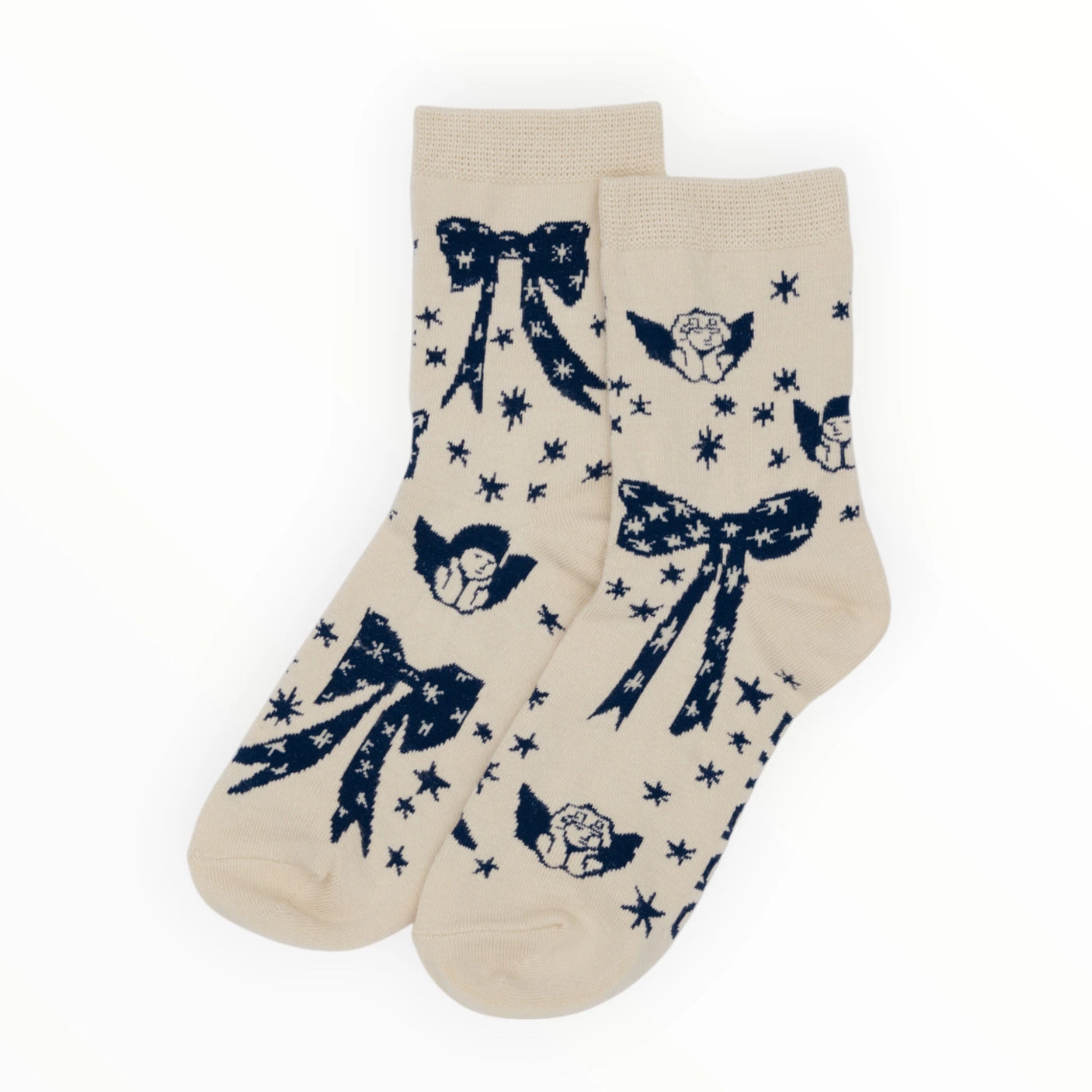 Baggu Crew Socks - Cherub Bows