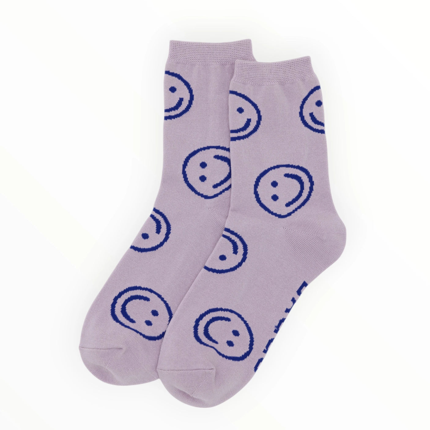 Baggu Crew Socks - Dusty Pink Happy