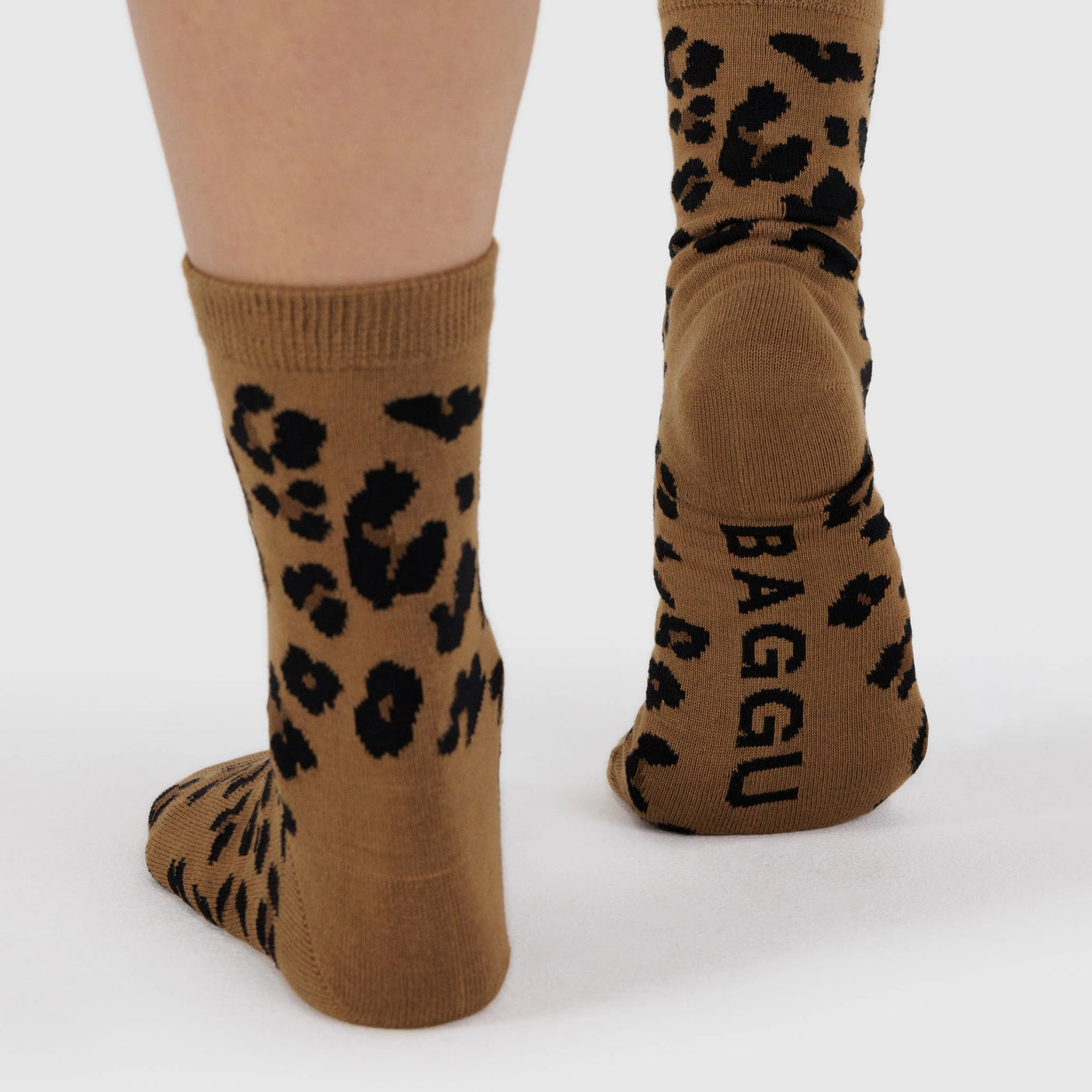 Baggu Crew Socks - Dark Leopard