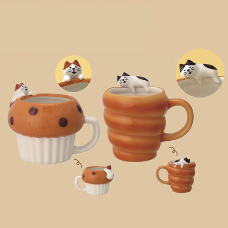 Decole Concombre Yamaneko Cat Bakery Mug - Cornet