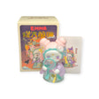 Vibrant figurine featuring intricate headwear and a fan, housed in a themed box branded "Lucky EMMA - Secret Forest of Dim Lights Series Blind Box." This delightful piece embodies the enchantment of a Secret Forest.