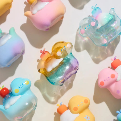 Assorted Food Dinosaur Fuji Yama Vol. 2 blind box figures with syrup and small fruit details on white background