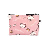 Introducing the delightful Hello Kitty Zipper Pouch Case, crafted from durable silicone and featuring an assortment of cute Hello Kitty faces, bows, and little bears. The sleek black zipper at the top keeps your essentials secure and stylish.