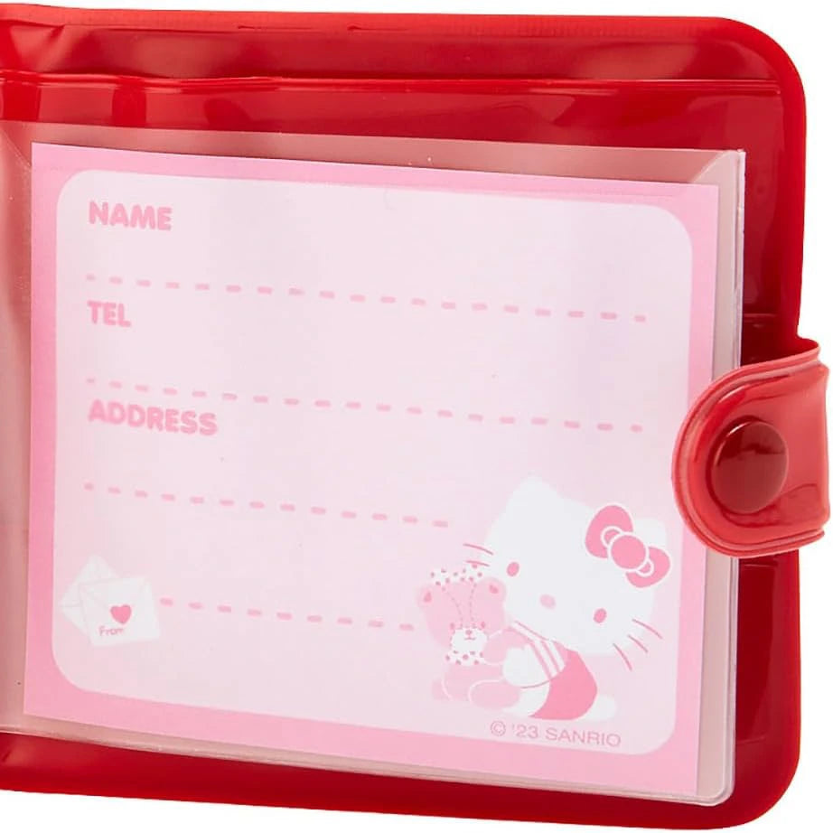 The Retro Hello Kitty Red Wallet showcases a vintage Hello Kitty design. Styled in iconic Sanrio fashion, it includes a card inside for your name, telephone, and address.