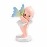 Kewpie holding things blind box figurine holding a pastel butterfly with green body
