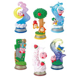 Explore the Re-Ment Kirby Blind Box - Dream Land series featuring six vibrant Kirby figures. Each blind box reveals a unique theme: cloud, apple tree, ice wave, grass with flowers, strawberries on whipped cream, or starry night.