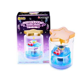 Blind box terrarium toy: gold-lid vial with Kirby figure in blue water