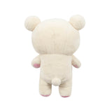 The Rilakkuma Korilakkuma Small Plush - 20cm is shown from the back, standing upright with small round ears and a short tail on a white background to highlight its premium softness.