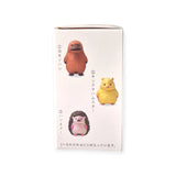 Discover the adorable surprise within the Kyomu Animals Blind Box - Vol.4 by Yell, featuring charming images of three cute creatures: a platypus, a yellow hamster, and a hedgehog. Each figure is uniquely numbered in Japanese, enhancing the excitement as you unveil which delightful character awaits inside.