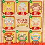 LuLu The Piggy - Dim Sum Food Hunter Keychain Blind Box featuring nine plush piggy characters dressed as various dim sum dishes by LuLu The Piggy