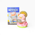 Office blind box piggy figure with laptop, in TOYZERO+ box packaging