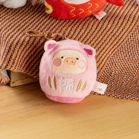 LuLu the Piggy - Lucky Cat Daruma Keychain