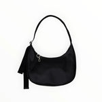 Baggu Medium Crescent Recycled Leather - Black