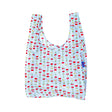 Standard Baggu tote bag with all-over Miffy garden characters, light blue with red accents