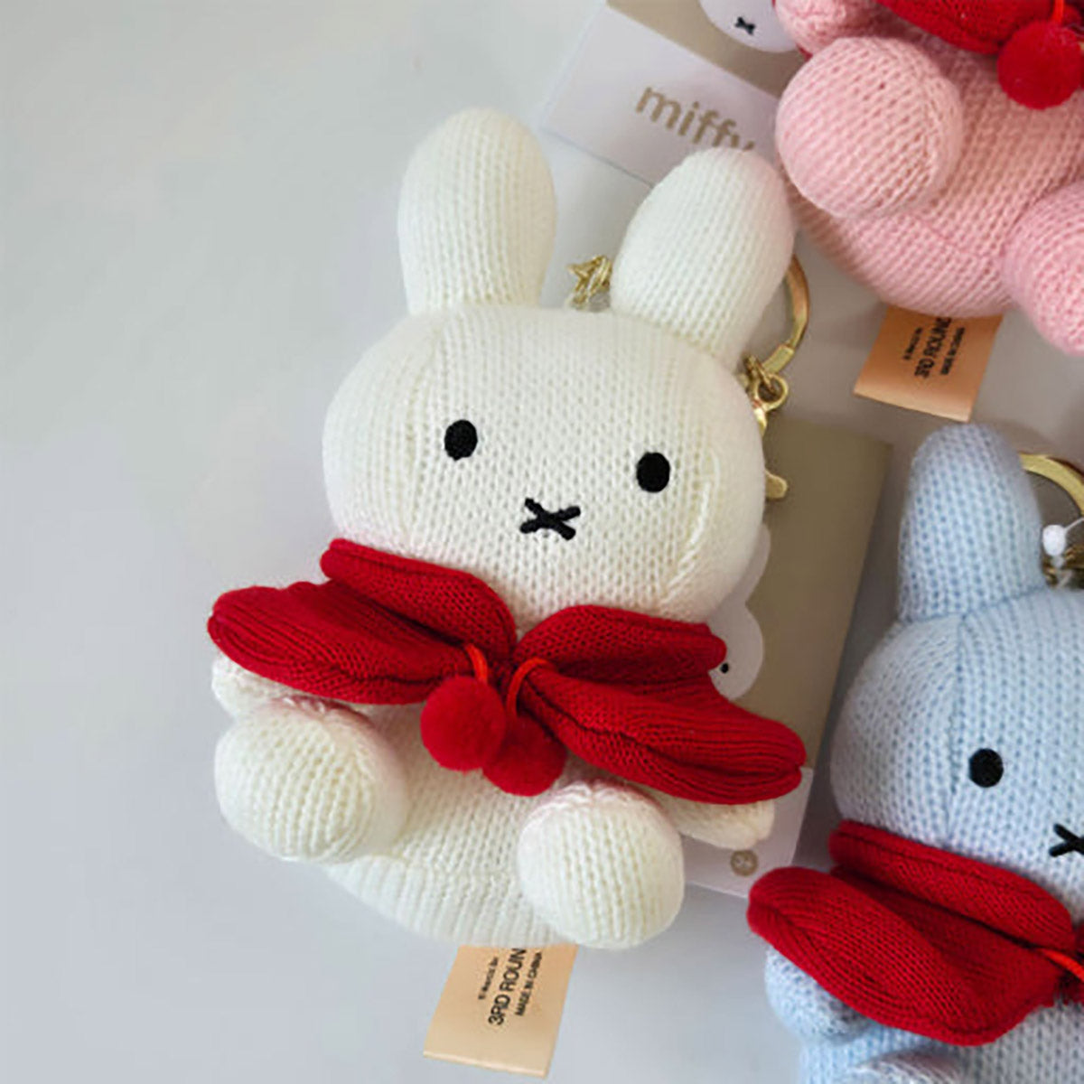 Miffy Knitted Scarf Charm Keychain