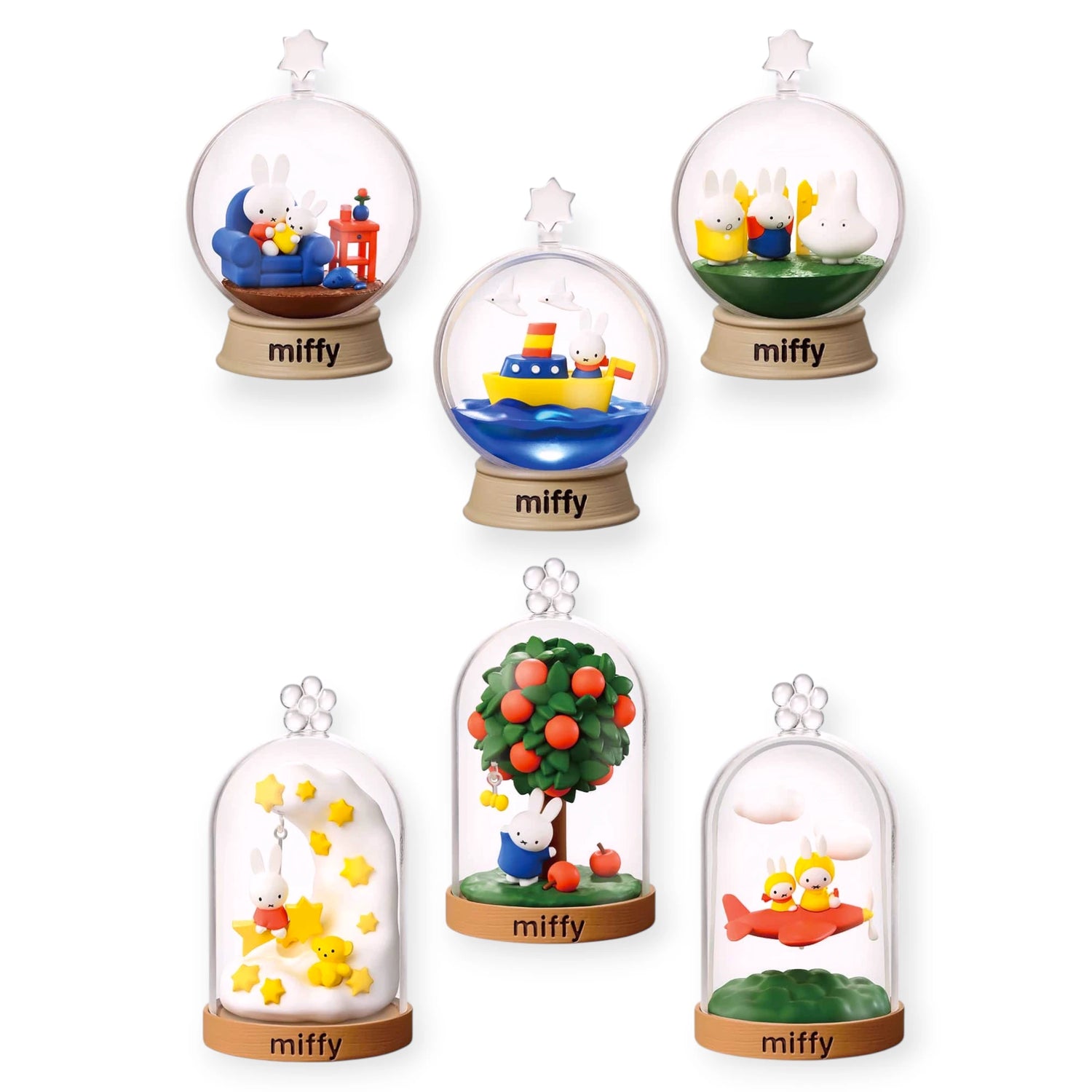 Miffy terrarium blind box set of six dome figures with different scenes