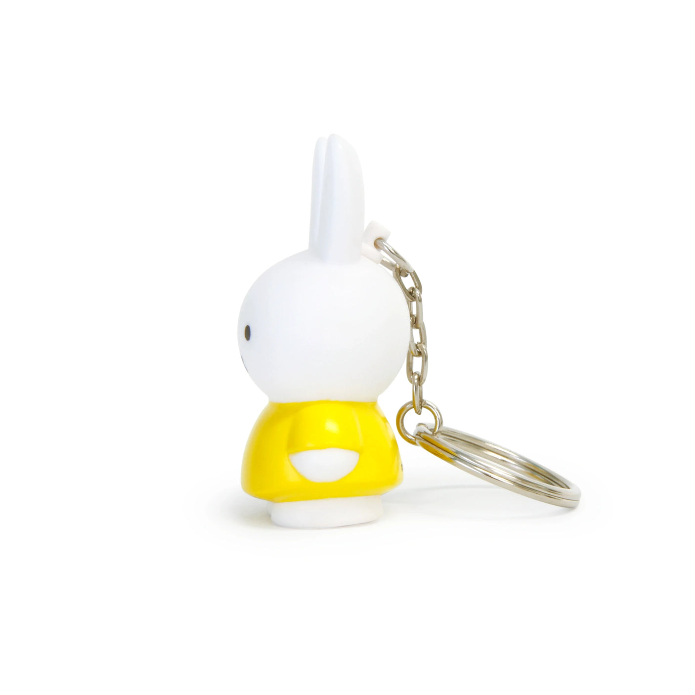 This Miffy Keychain - Classic by Miffy is a charming accessory highlighting the beloved white bunny in a yellow outfit. Its side profile beautifully captures the timeless appeal of classic colors, making it a delightful addition to your collection.